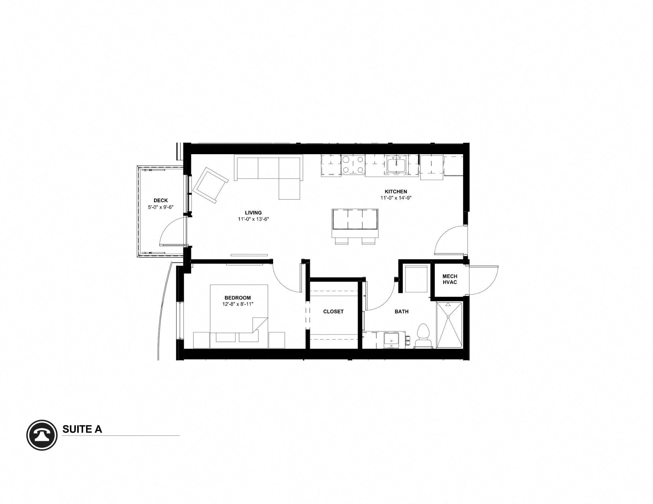 Floor Plans of Telegraph Flats in Lincoln, NE